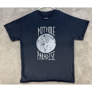 Pothole Paradise Black Graphic T Shirt Size M